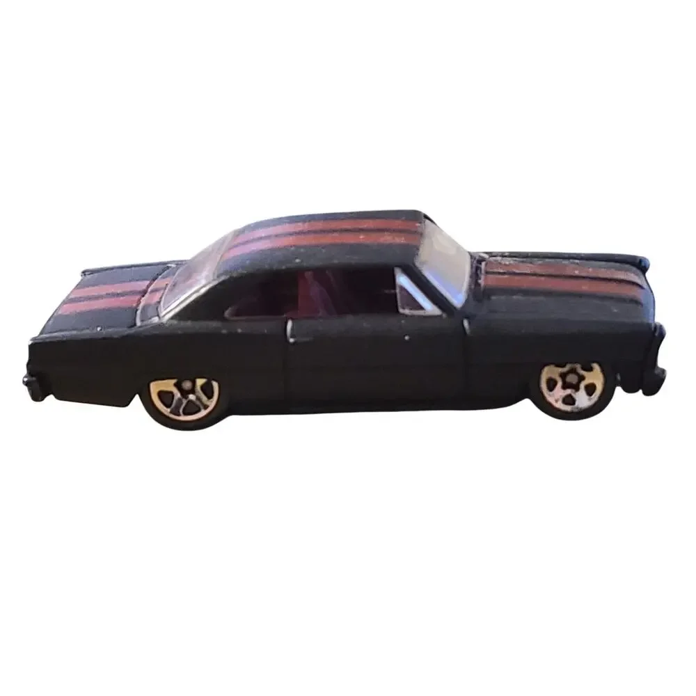2007 Hot Wheels  Flat Black '66 Chevy Nova w/SP5 Wheels and '68 Green vintage